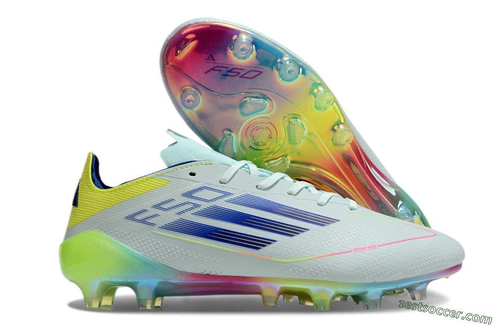 Adidas F50 Elite AG Low-Tops Soccer Cleats - Jade/Blue/Yellow 0