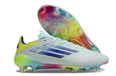Adidas F50 Elite AG Low-Tops Soccer Cleats - Jade/Blue/Yellow