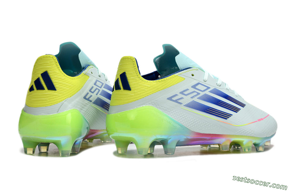 Adidas F50 Elite AG Low-Tops Soccer Cleats - Jade/Blue/Yellow 6