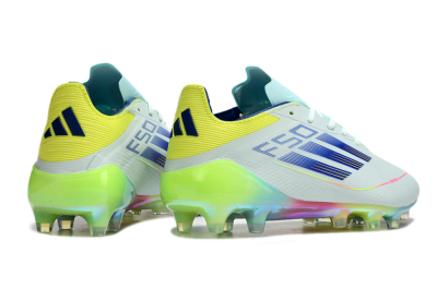 Adidas F50 Elite AG Low-Tops Soccer Cleats - Jade/Blue/Yellow
