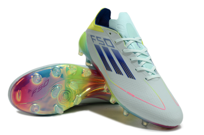 Adidas F50 Elite AG Low-Tops Soccer Cleats - Jade/Blue/Yellow