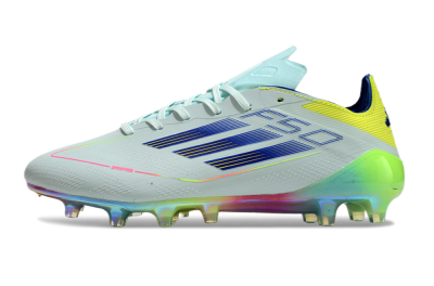 Adidas F50 Elite AG Low-Tops Soccer Cleats - Jade/Blue/Yellow