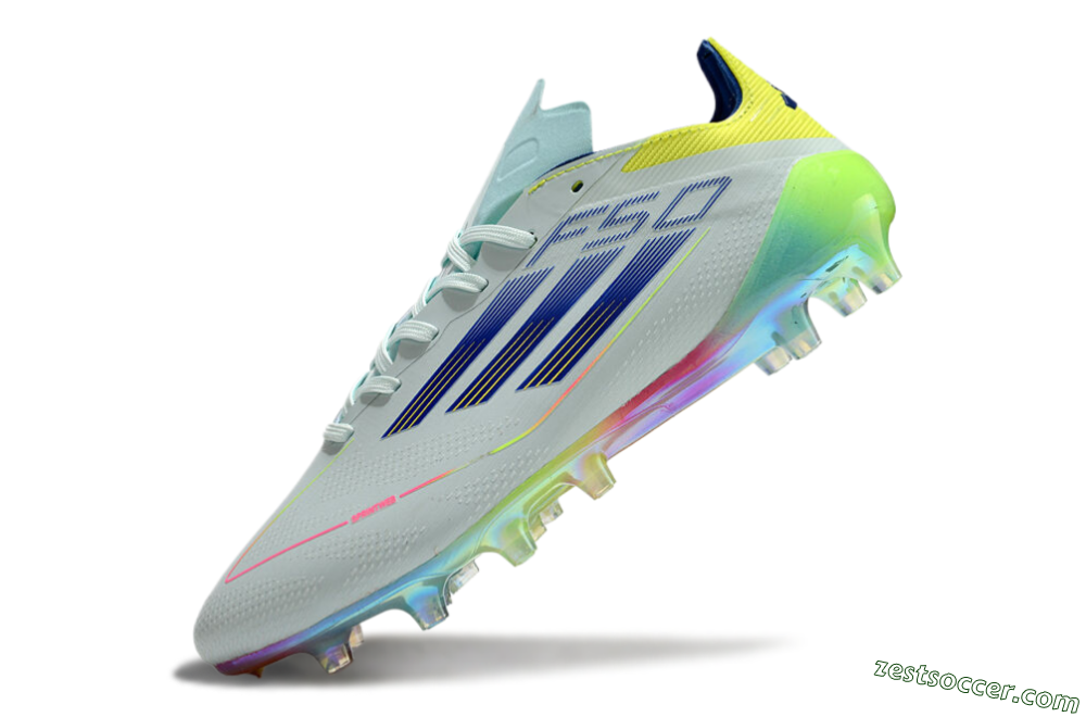 Adidas F50 Elite AG Low-Tops Soccer Cleats - Jade/Blue/Yellow 5