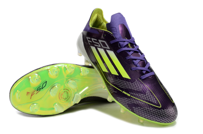 Adidas F50 Elite AG Low-Tops Soccer Cleats - Purple/Yellow/White