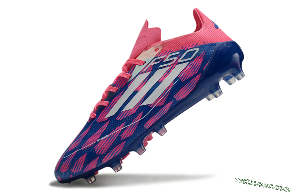 Adidas F50 Elite AG Low-Tops Soccer Cleats - Blue/Pink/White 5