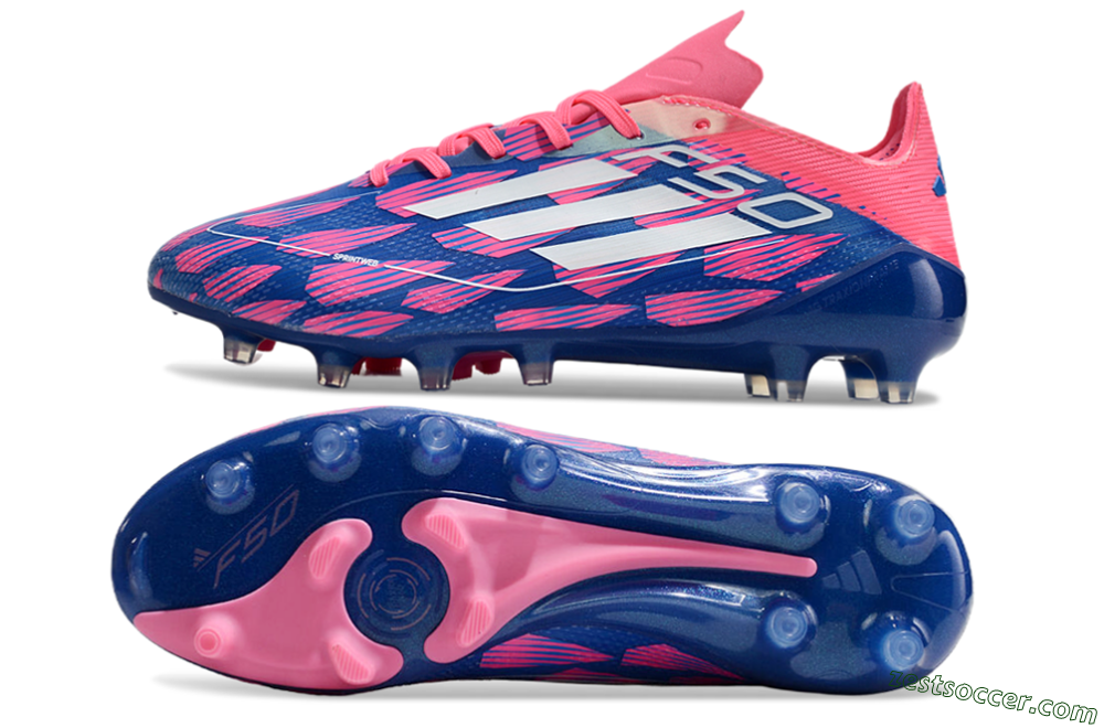 Adidas F50 Elite AG Low-Tops Soccer Cleats - Blue/Pink/White 1