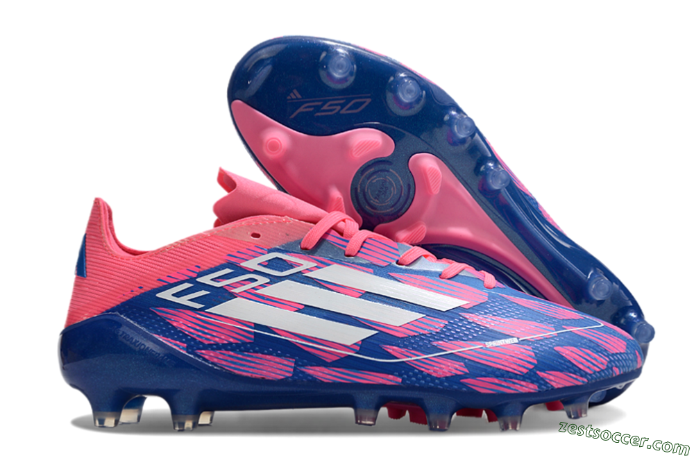 Adidas F50 Elite AG Low-Tops Soccer Cleats - Blue/Pink/White 0