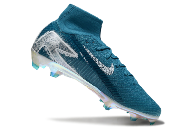 Nike Air Zoom Mercurial Superfly 10 Elite FG High-Tops Soccer Cleats - Blue/White/Gold