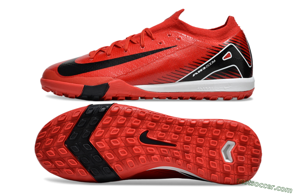 Nike Air Zoom Mercurial Vapor 16 Elite TF Low-Tops Soccer Shoes - Red/Black/White 1