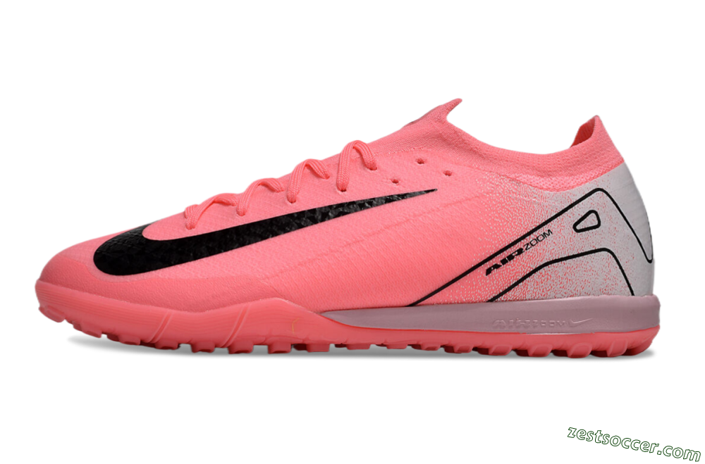 Nike Air Zoom Mercurial Vapor 16 Elite TF Low-Tops Soccer Shoes - Pink/Black/Silver 2