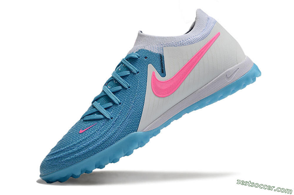 Nike Phantom GX 2 Elite TF Low-Tops Soccer Shoes - Blue/White/Pink 5