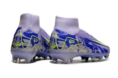 Nike Air Zoom Mercurial Superfly 10 Elite AG High-Tops Soccer Cleats - Purple/Yellow/Blue