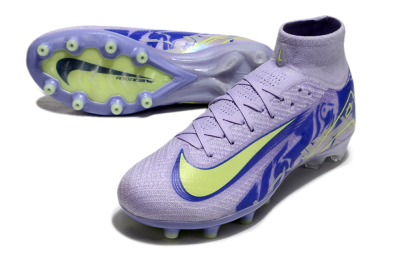 Nike Air Zoom Mercurial Superfly 10 Elite AG High-Tops Soccer Cleats - Purple/Yellow/Blue