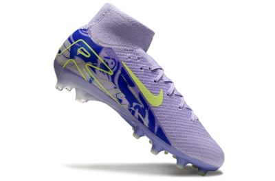 Nike Air Zoom Mercurial Superfly 10 Elite AG High-Tops Soccer Cleats - Purple/Yellow/Blue