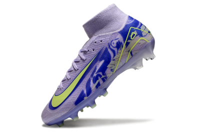 Nike Air Zoom Mercurial Superfly 10 Elite AG High-Tops Soccer Cleats - Purple/Yellow/Blue
