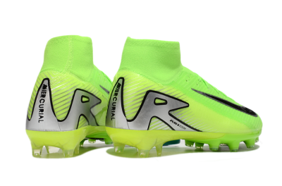 Nike Air Zoom Mercurial Superfly 10 Elite AG High-Tops Soccer Cleats - Yellow/Silver/Black