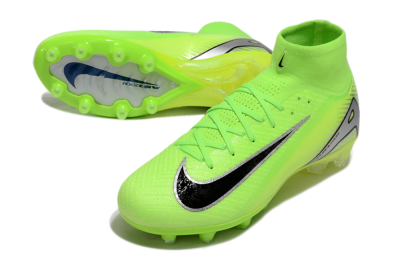 Nike Air Zoom Mercurial Superfly 10 Elite AG High-Tops Soccer Cleats - Yellow/Silver/Black