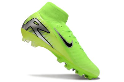 Nike Air Zoom Mercurial Superfly 10 Elite AG High-Tops Soccer Cleats - Yellow/Silver/Black
