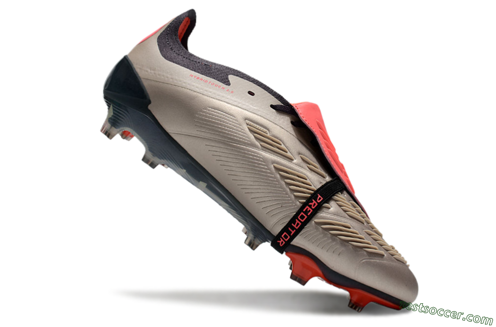 Adidas Predator Elite Foldover Tongue FG Low-Tops Soccer Cleats - Brown/Red/Black 5