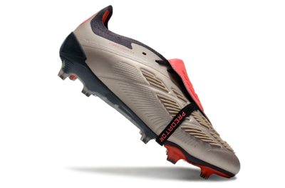 Adidas Predator Elite Foldover Tongue FG Low-Tops Soccer Cleats - Brown/Red/Black