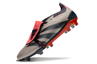 Adidas Predator Elite Foldover Tongue FG Low-Tops Soccer Cleats - Brown/Red/Black