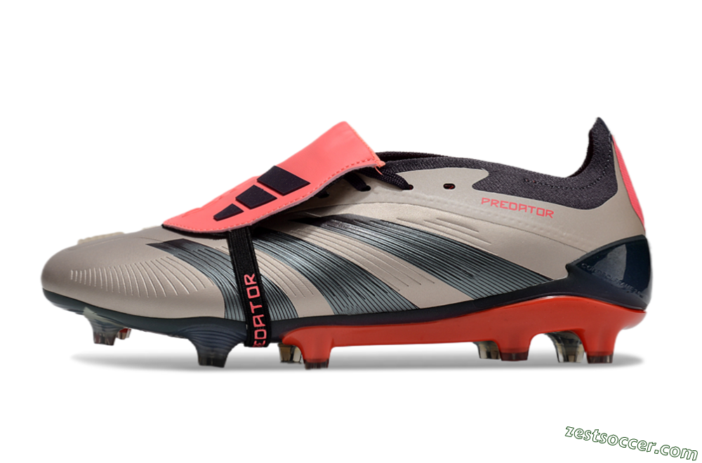 Adidas Predator Elite Foldover Tongue FG Low-Tops Soccer Cleats - Brown/Red/Black 2