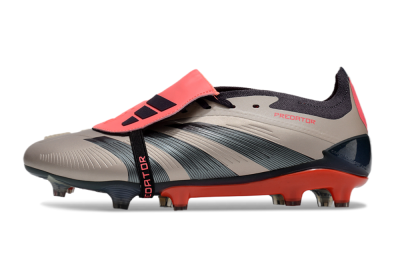 Adidas Predator Elite Foldover Tongue FG Low-Tops Soccer Cleats - Brown/Red/Black