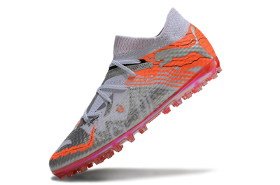 Puma Future Ultimate MG Low-Tops Soccer Cleats - Silver/White/Orange