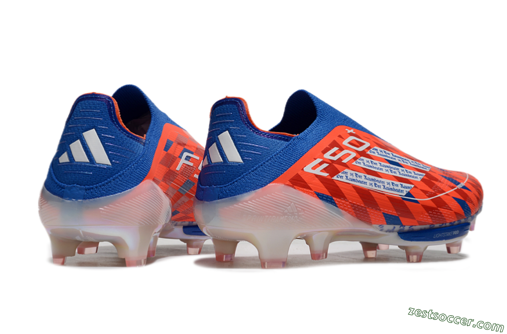 didas F50+ Elite Lightstrike Pro Laceless FG Low-Tops Soccer Cleats - Red/White/Blue 6