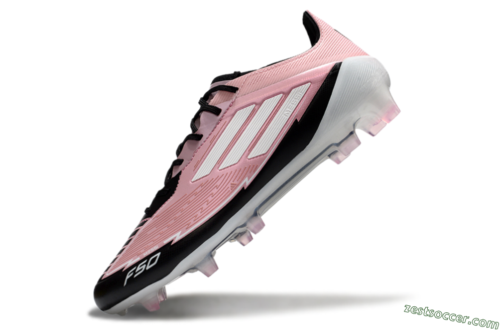 Messi x Adidas F50 Elite FG Low-Tops Soccer Cleats - Pink/Black/White 5