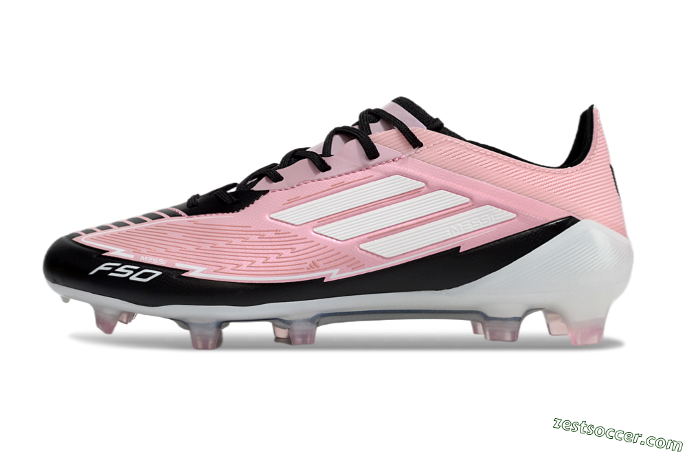 Messi x Adidas F50 Elite FG Low-Tops Soccer Cleats - Pink/Black/White 2