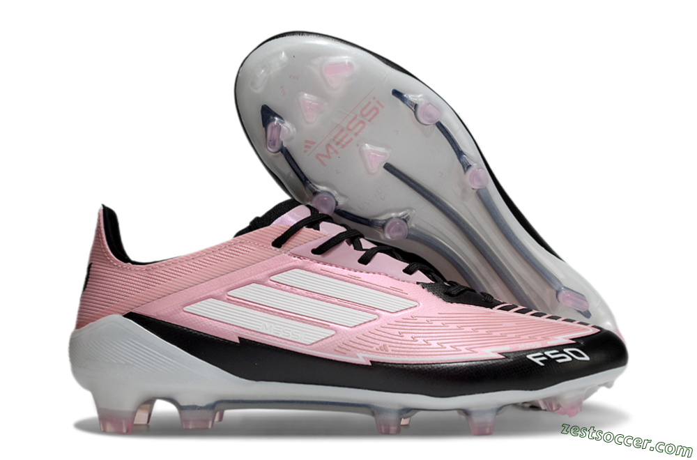 Messi x Adidas F50 Elite FG Low-Tops Soccer Cleats - Pink/Black/White 0