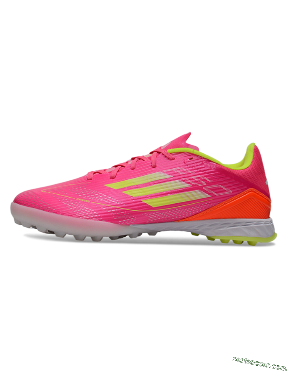 Adidas F50 Pro TF Low-Tops Soccer Shoes - Pink/Yellow/White 2