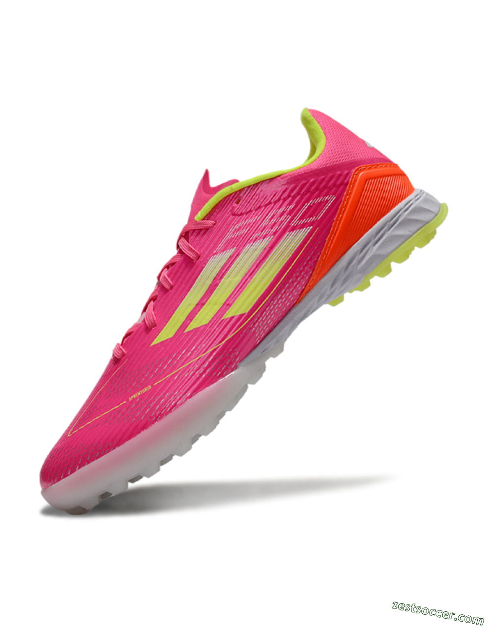 Adidas F50 Pro TF Low-Tops Soccer Shoes - Pink/Yellow/White 5