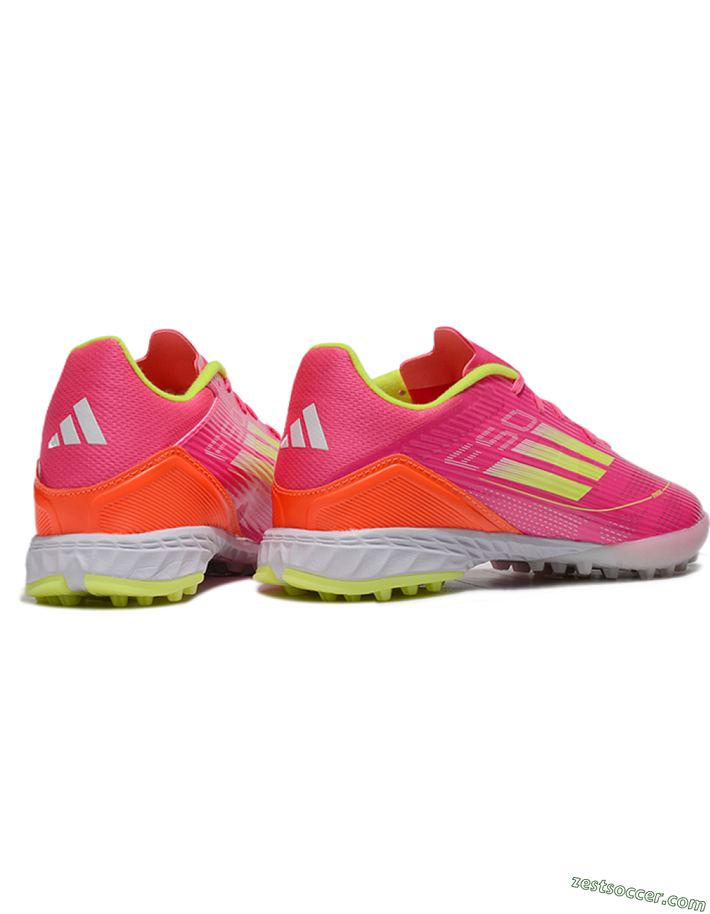Adidas F50 Pro TF Low-Tops Soccer Shoes - Pink/Yellow/White 6