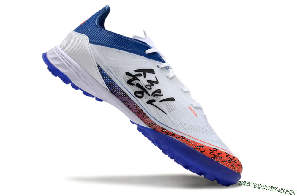 Adidas F50 Pro TF Low-Tops Soccer Shoes - White/Red/Blue 4