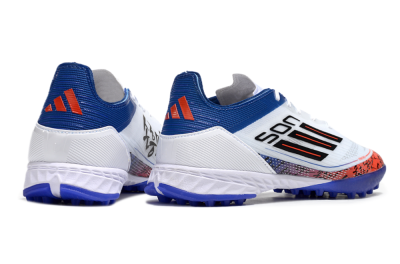 Adidas F50 Pro TF Low-Tops Soccer Shoes - White/Red/Blue