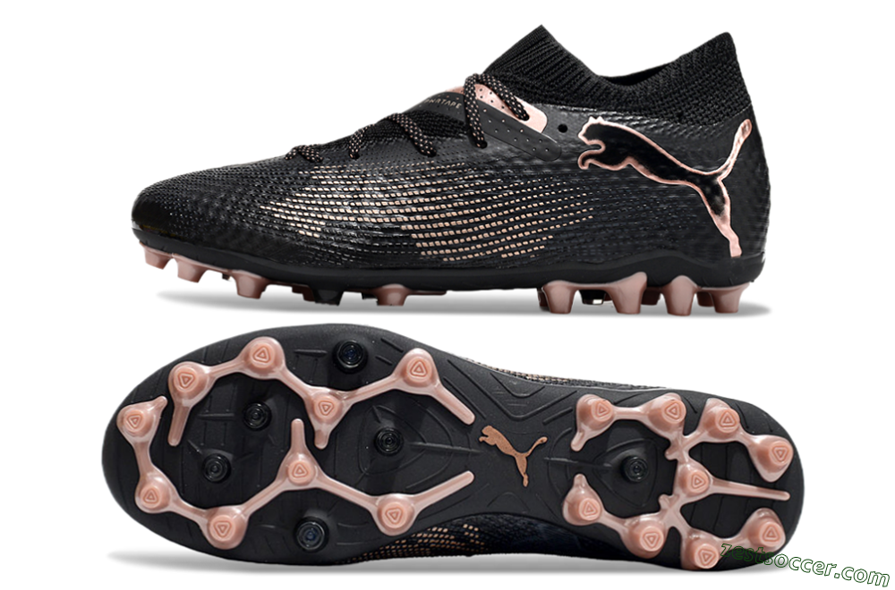 Puma Future Ultimate MG Low-Tops Soccer Cleats - Black/Pink 1