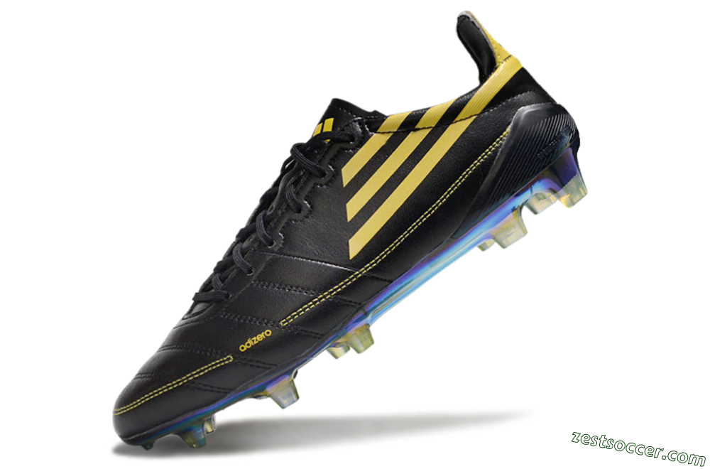 Adidas F50 Adizero Elite FG Low-Tops Soccer Cleats - Black/Yellow/Gold 5