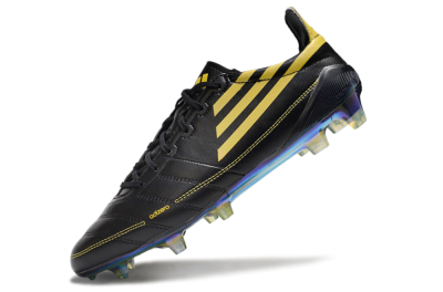 Adidas F50 Adizero Elite FG Low-Tops Soccer Cleats - Black/Yellow/Gold
