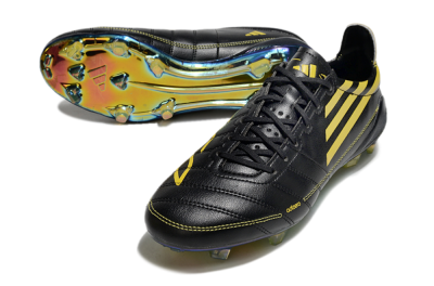 Adidas F50 Adizero Elite FG Low-Tops Soccer Cleats - Black/Yellow/Gold