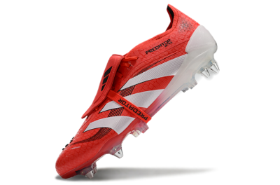 Adidas Predator 25 Elite Foldover Tongue SG Low-Tops Soccer Cleats - Red/White/Black