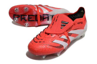 Adidas Predator 25 Elite Foldover Tongue SG Low-Tops Soccer Cleats - Red/White/Black