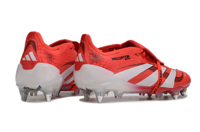 Adidas Predator 25 Elite Foldover Tongue SG Low-Tops Soccer Cleats - Red/White/Black