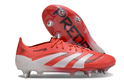 Adidas Predator 25 Elite SG Low-Tops Soccer Cleats - Red/White/Black