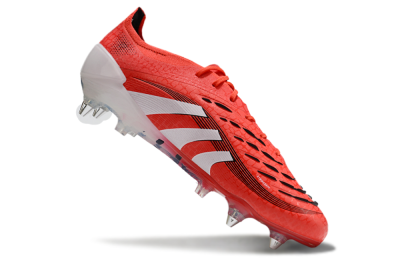 Adidas Predator 25 Elite SG Low-Tops Soccer Cleats - Red/White/Black