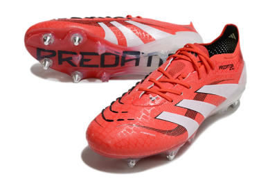 Adidas Predator 25 Elite SG Low-Tops Soccer Cleats - Red/White/Black