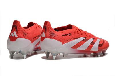 Adidas Predator 25 Elite SG Low-Tops Soccer Cleats - Red/White/Black