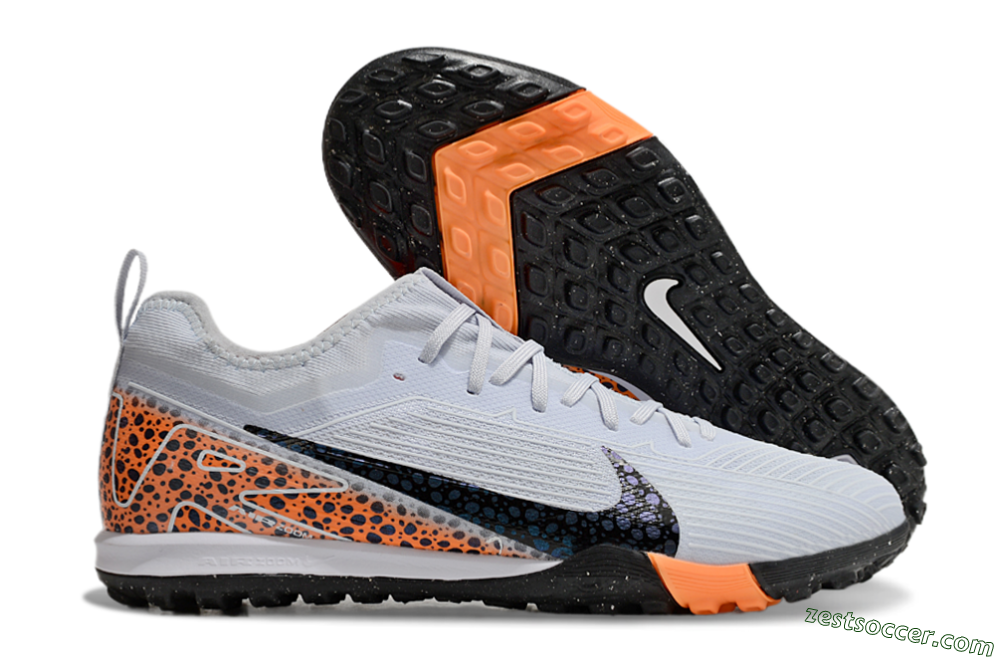 Nike Air Zoom Mercurial Vapor 16 Pro TF Low-Tops Soccer Shoes - Grey/Black/Leopard 0