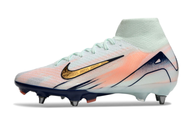 Nike Air Zoom Mercurial Superfly 10 Elite SG High-Tops Soccer Cleats - Jade/Gold/Red